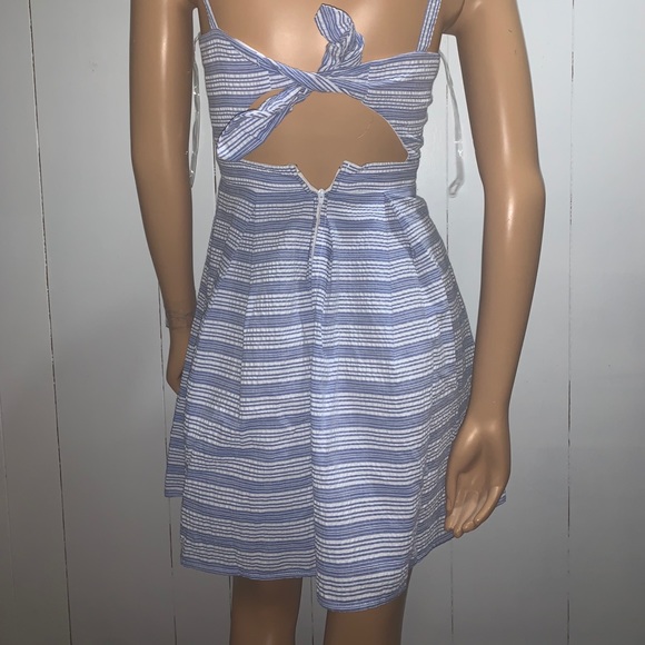 Blue and white-striped doll dress - Picture 2 of 2